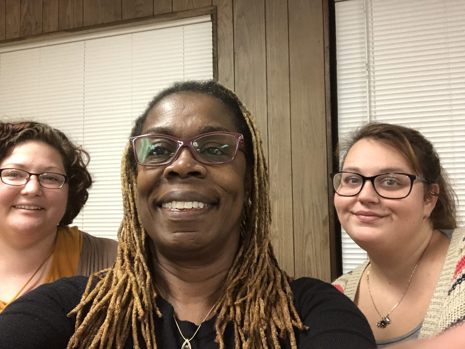 Goshen volunteers smiling together